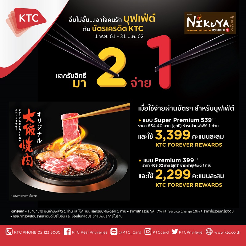 นิกุยะร่วมกับ KTC รับสิทธิ์ มา2จ่าย1 นิกุยะร่วมกับ KTC รับสิทธิ์ มา2จ่าย1
